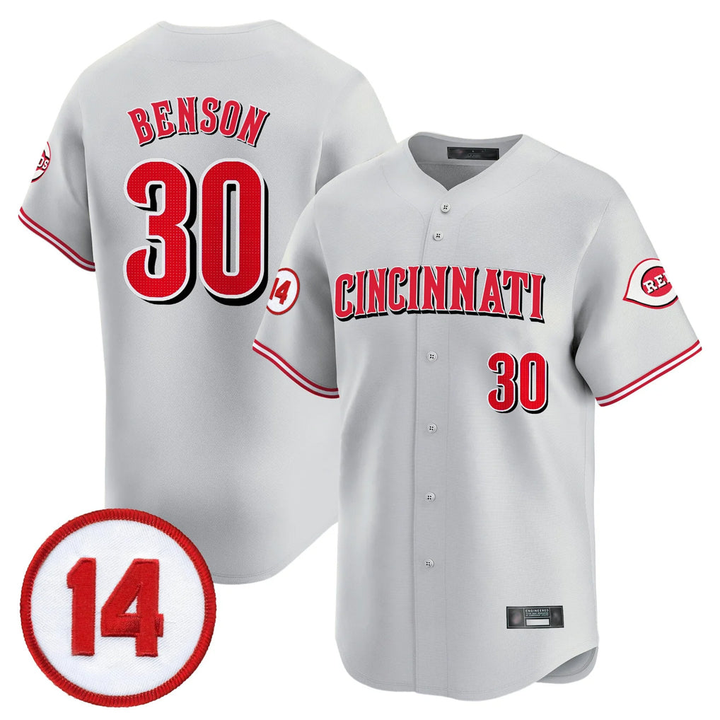 C.Reds #30 Ken Griffey Player Gray Vapor Premier Limited Home Edoa Stitched Jerseys