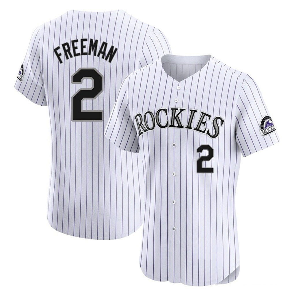 C.Rockies #2 Tyler Freeman Player White Limited Elite Home Edoa Stitched Jerseys