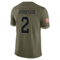A.Cardinals #2 Will Johnson Player Olive Salute To Service Limited Game Edoa Stitched Jerseys