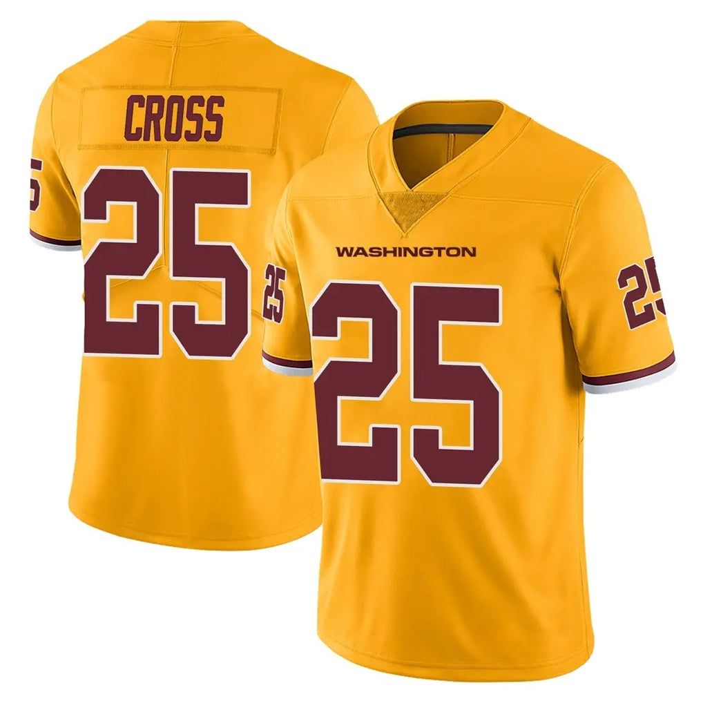 W.Commanders #25 Nick Cross Player Gold Limited Color Rush Home Game Edoa Stitched Jerseys