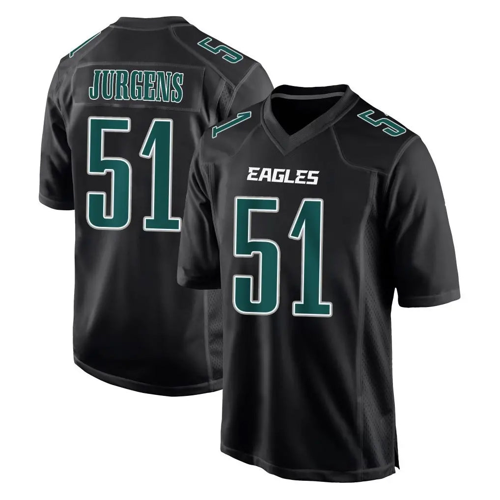 P.Eagles #51 Cam Jurgens Player Carbon Black Fashion Home Game Edoa Stitched Jerseys