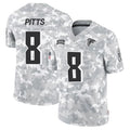 A.Falcons #8 Kyle Pitts Sr. Player Arctic Camo Salute to Service Limited Edoa Stitched Jerseys