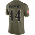 B.Ravens #44 Marlon Humphrey Player Olive Salute To Service Limited Edoa Stitched Jerseys