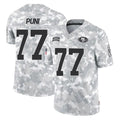 SF.49ers #77 Dominick Puni Player Arctic Camo Limited Salute To Service Home Game Edoa Stitched Jerseys
