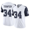 D.Cowboys #34 Jalen Thompson Player White-Navy Limited Vapor F.U.S.E. Home Game Edoa Stitched Jerseys