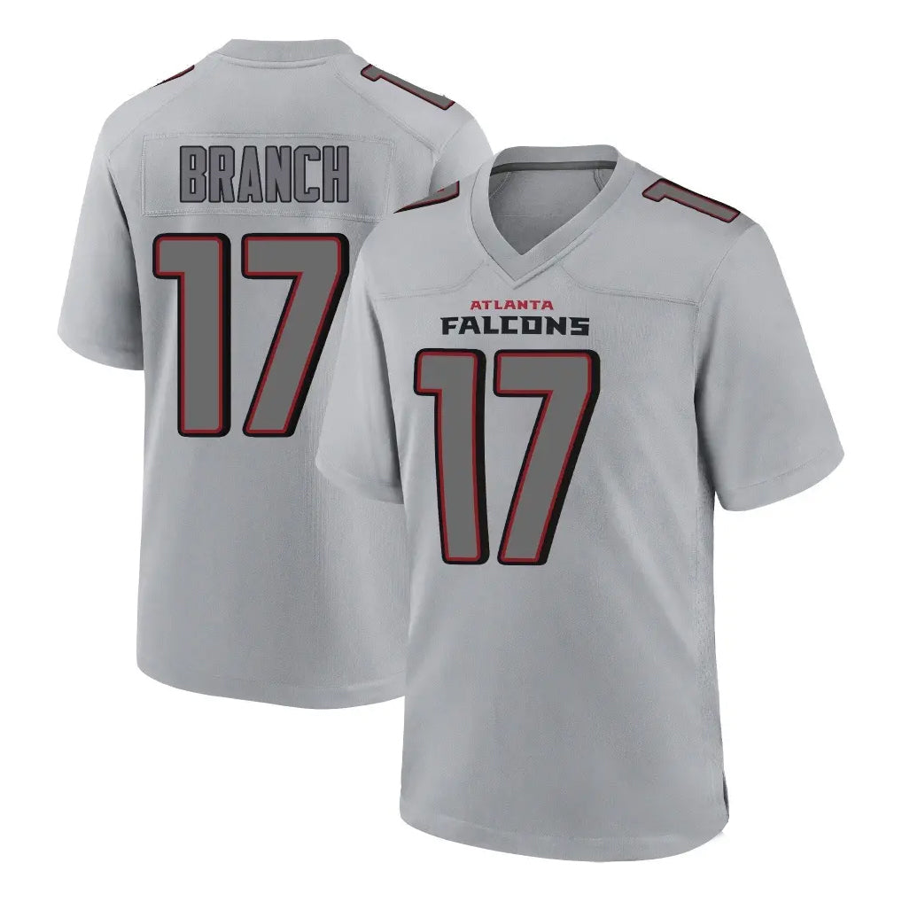 A.Falcons #17 Zachariah Branch Player Gray Fashion Home Game Edoa Stitched Jerseys