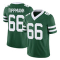 NY.Jets #66 Joe Tippmann Player Green Legacy Limited Vapor F.U.S.E. Home Game Edoa Stitched Jerseys