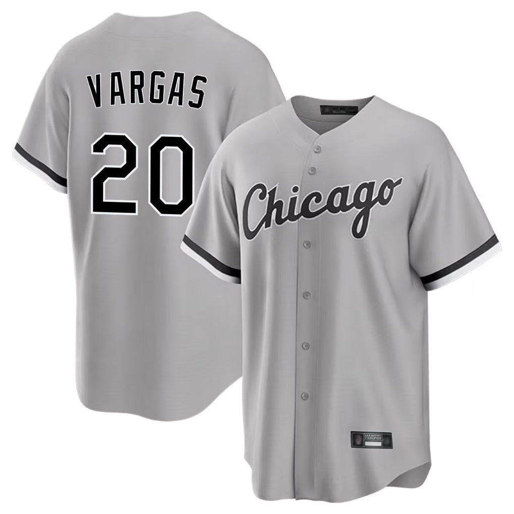 C.White Sox #20 Miguel Vargas Player Gray Home Game Edoa Stitched Jerseys