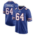 B.Bills #64 O'Cyrus Torrence Player Royal Home Game Edoa Stitched Jerseys