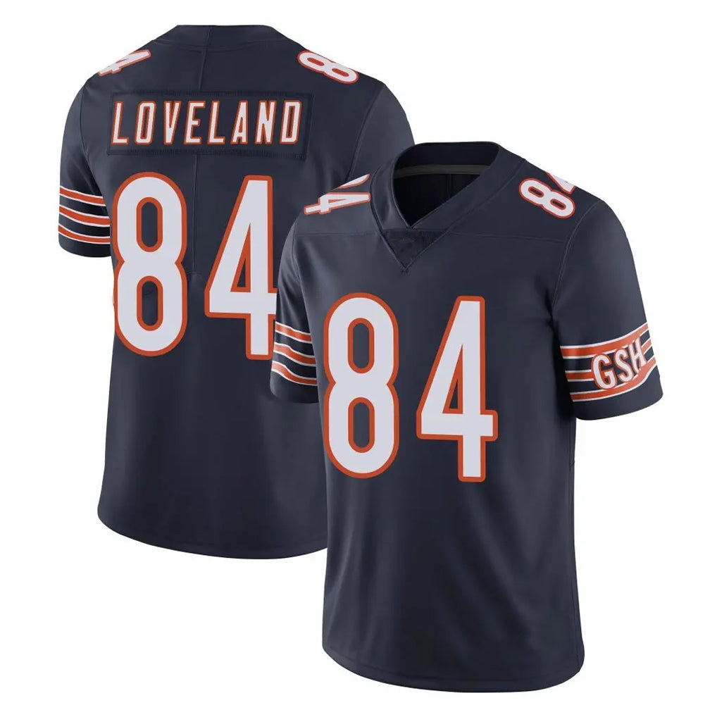 C.Bears #84 Colston Loveland Player Navy Vapor Untouchable Limited Home Game Edoa Stitched Jerseys