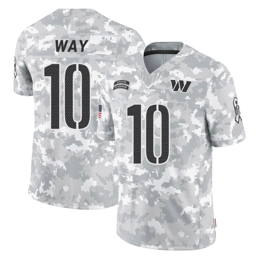 W.Commanders #10 Tress Way Player Arctic Camo Limited Salute To Service Home Game Edoa Stitched Jerseys