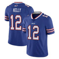 B.Bills #12 Jim Kelly Player Royal Vapor Untouchable Limited Edoa Stitched Jerseys