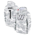 W.Commanders #1 Rachaad White Player Arctic Camo Limited Salute to Service Pullover Hoodies Game Edoa Stitched Jerseys