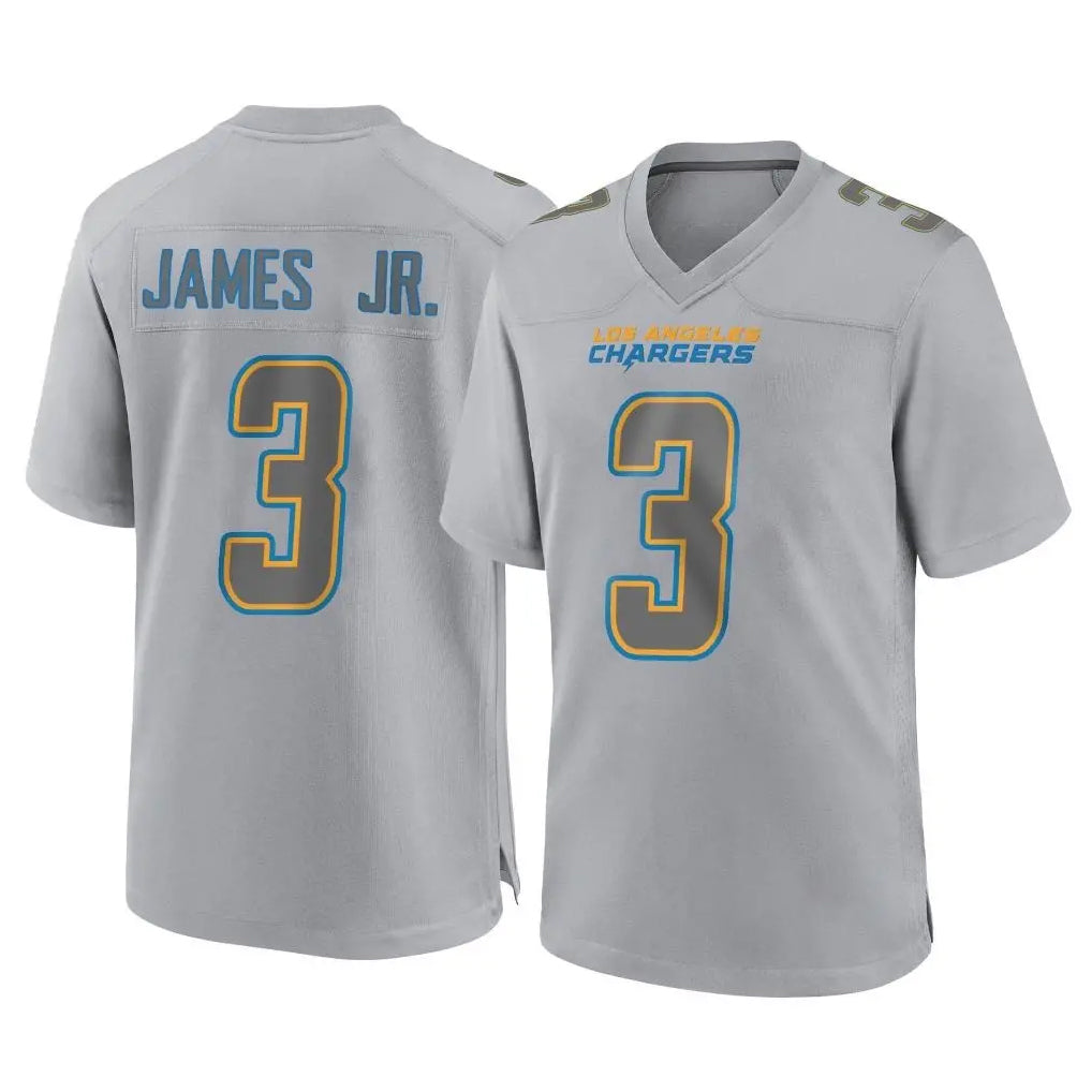 LA.Chargers #3 Derwin James Jr. Player Gray Atmosphere Fashion Home Game Edoa Stitched Jerseys