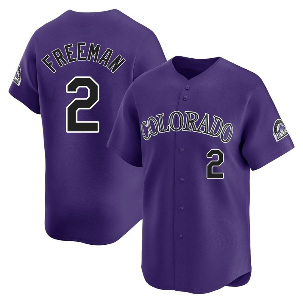 C.Rockies #2 Tyler Freeman Player Purple Limited Home Edoa Stitched Jerseys