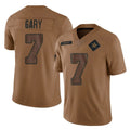 D.Cowboys #7 Rashan Gary Player Brown Salute to Service Limited Home Game Edoa Stitched Jerseys