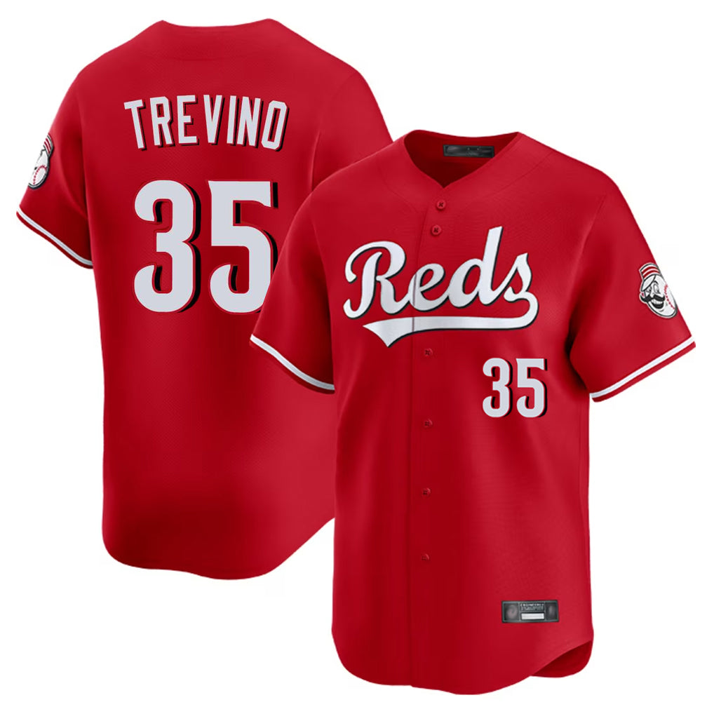 C.Reds #35 Jose Trevino Player Red Home Limited Edoa Stitched Jerseys