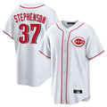 C.Reds #37 Tyler Stephenson Player White Game Home Edoa Stitched Jerseys