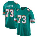 M.Dolphins #73 Austin Jackson Player Aqua Alternate Home Game Edoa Stitched Jerseys