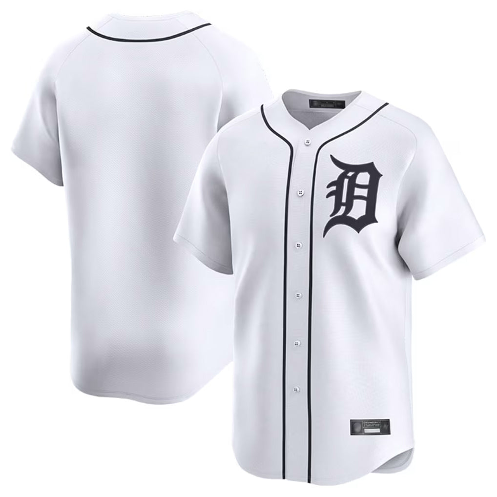 D.Tigers ## Tigers Blank Player White Home Limited Edoa Stitched Jerseys