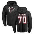 A.Falcons #70 Jake Matthews Player Black Salute to Service Hoodies Edoa Stitched Jerseys