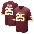 W.Commanders #25 Nick Cross Player Burgundy Team Color Home Game Edoa Stitched Jerseys