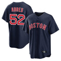 B.Red Sox #52 Wilyer Abreu Player Navy Home Game Edoa Stitched Jerseys