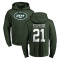 NY.Jets #21 Brandon Stephens Player Green LOGO Pullover Hoodies Limited Game Edoa Stitched Jerseys