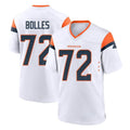 D.Broncos #72 Garett Bolles Player White Home Game Edoa Stitched Jerseys