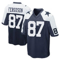 D.Cowboys #87 Jake Ferguson Player Navy-White Alternate Home Game Edoa Stitched Jerseys