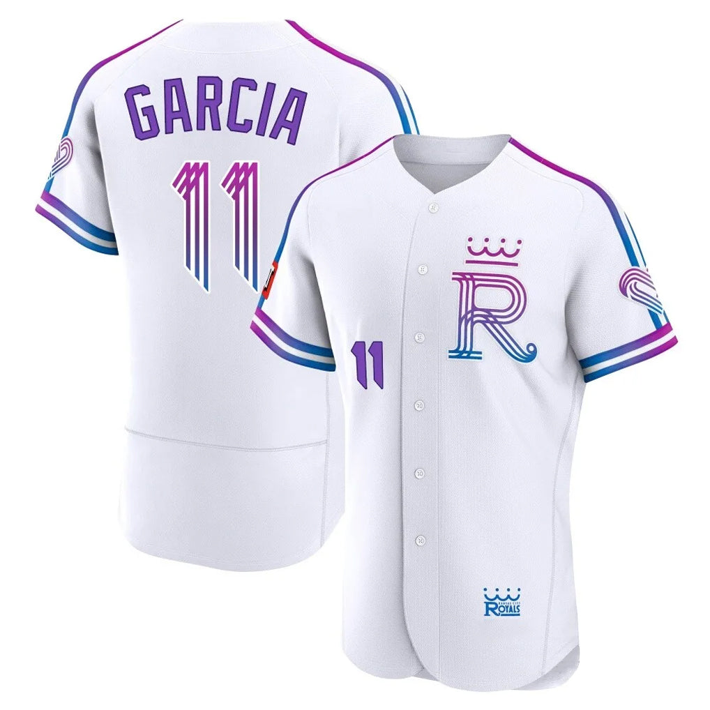 KC.Royals #11 Maikel Garcia Player White 2026 City Connect Limited Elite Home Edoa Stitched Jerseys
