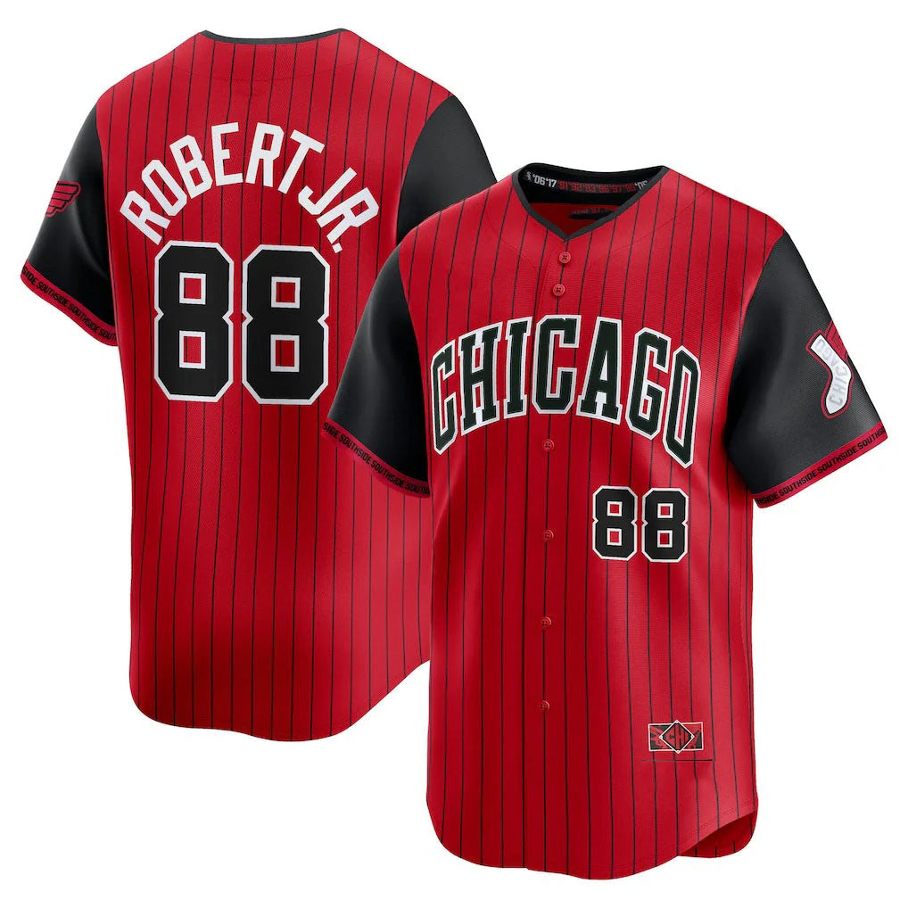 C.White Sox #88 Luis Robert Jr Player Red City Connect Limited Home Edoa Stitched Jerseys