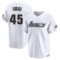 H.Astros #45 Tatsuya Imai Player White Throwback Cooperstown Collection Limited Edoa Stitched Jerseys