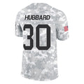C.Panthers #30 Chuba Hubbard Player Arctic Camo Salute to Service Limited Game Edoa Stitched Jerseys
