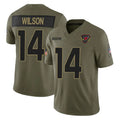 A.Cardinals #14 Michael Wilson Player Olive Salute To Service Limited Home Game Edoa Stitched Jerseys