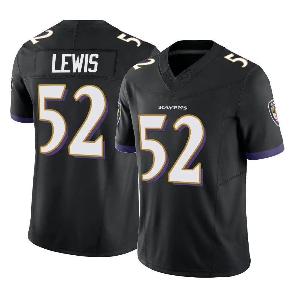 B.Ravens #52 Ray Lewis Player Black Vapor F.U.S.E. Limited Game Edoa Stitched Jerseys