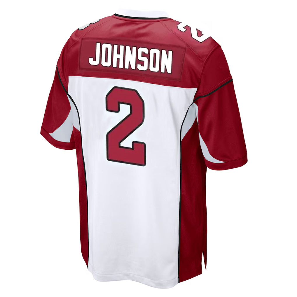 A.Cardinals #2 Will Johnson Player White Cardinal Home Game Edoa Stitched Jerseys