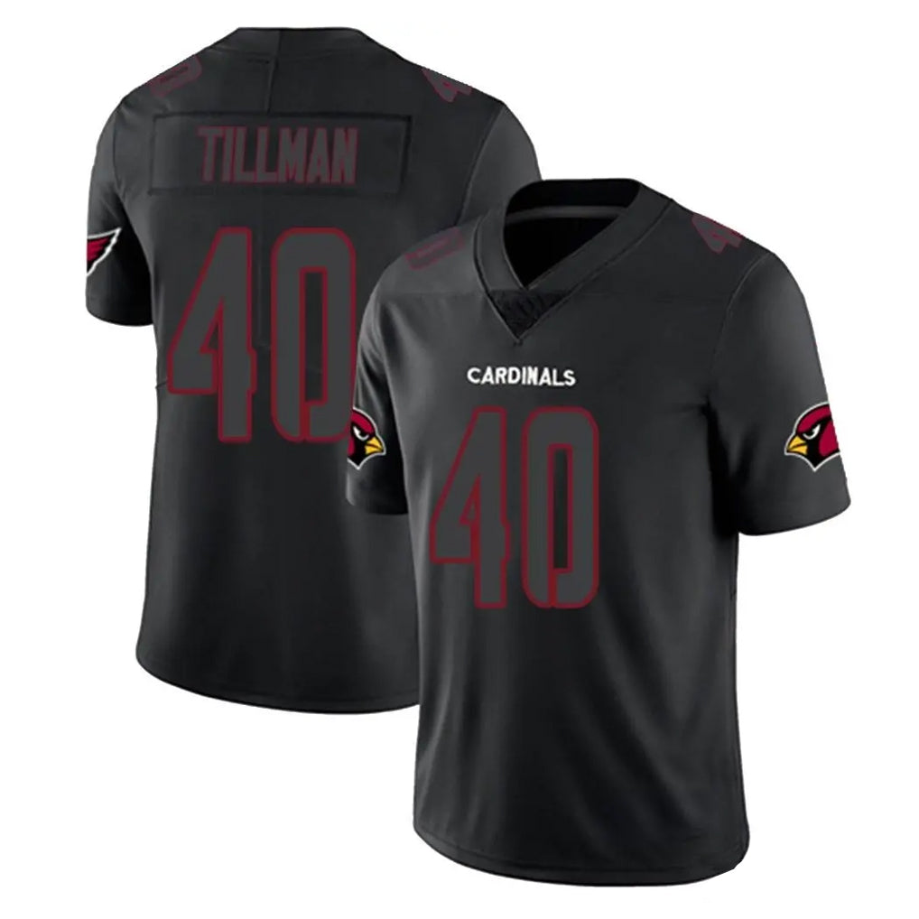 A.Cardinals #40 Pat Tillman Player Black Impact Limited Home Game Edoa Stitched Jerseys