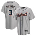 D.Tigers #3 Alan Trammell Player Gray Home Game Edoa Stitched Jerseys