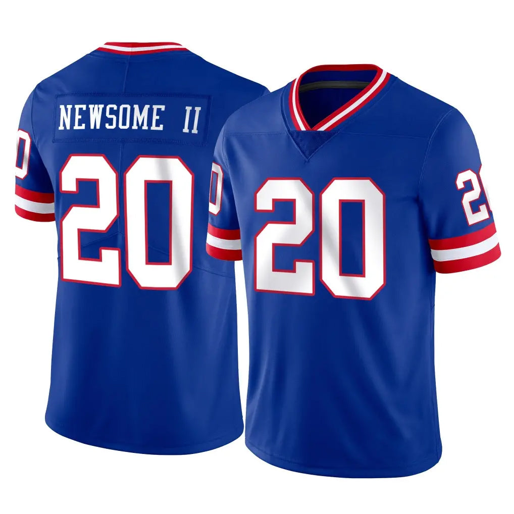 NY.Giants #20 Greg Newsome II Player Royal Classic Vapor Home Game Edoa Stitched Jerseys