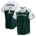 C.Rockies #2 Tyler Freeman Player Green City Connect Home Game Edoa Stitched Jerseys