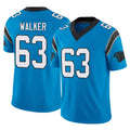 C.Panthers #63 Rasheed Walker Player Blue Vapor F.U.S.E. Limited Home Game Edoa Stitched Jerseys