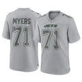 NY.Jets #71 Josh Myers Player Gray Limited Atmosphere Fashion Home Game Edoa Stitched Jerseys