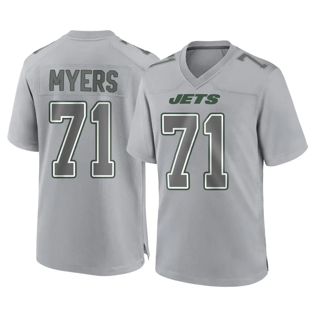 NY.Jets #71 Josh Myers Player Gray Limited Atmosphere Fashion Home Game Edoa Stitched Jerseys