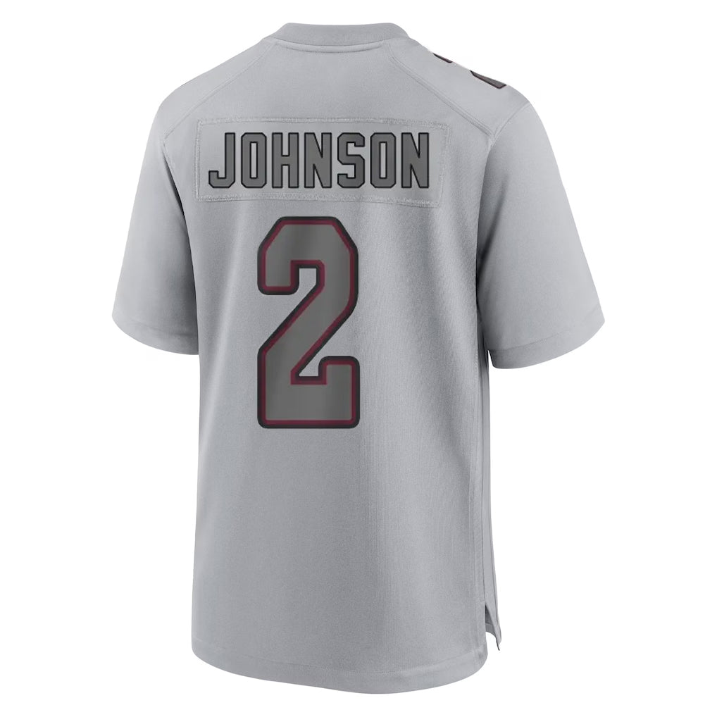 A.Cardinals #2 Will Johnson Player Gray Fashion Home Game Edoa Stitched Jerseys