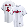 C.Guardians #4 Brayan Rocchio Player White Home Game Edoa Stitched Jerseys