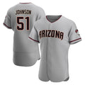 A.Diamondbacks #51 Randy Johnson Player Gray Road Limited Elite Home Game Edoa Stitched Jerseys