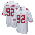 SF.49ers #92 Osa Odighizuwa Player White Home Game Edoa Stitched Jerseys