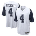 D.Cowboys #4 Dak Prescott Player White-Navy Home Game Edoa Stitched Jerseys