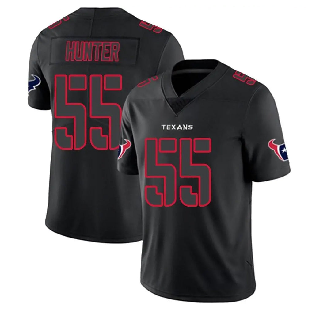 H.Texans #55 Danielle Hunter Player Black Impact Limited Game Edoa Stitched Jerseys